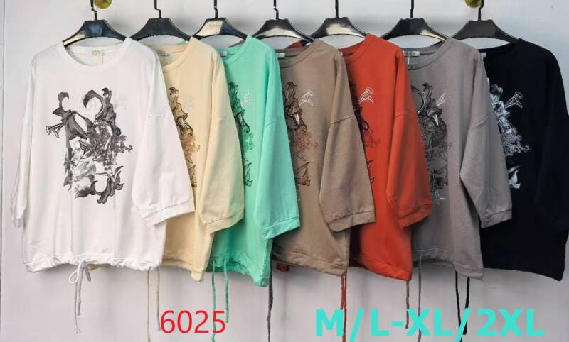 Bluzki damskie Roz M/L-XL-2XL, Mix Kolor Paczka 12 szt